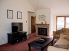 Living room with big screen TV